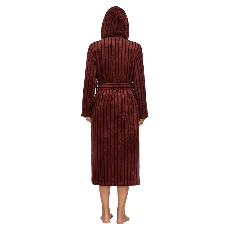 Free Shipping Elegant Flannel Bride Bath Robe Long Kimono Style Nightgown Red Plush Bath Robe