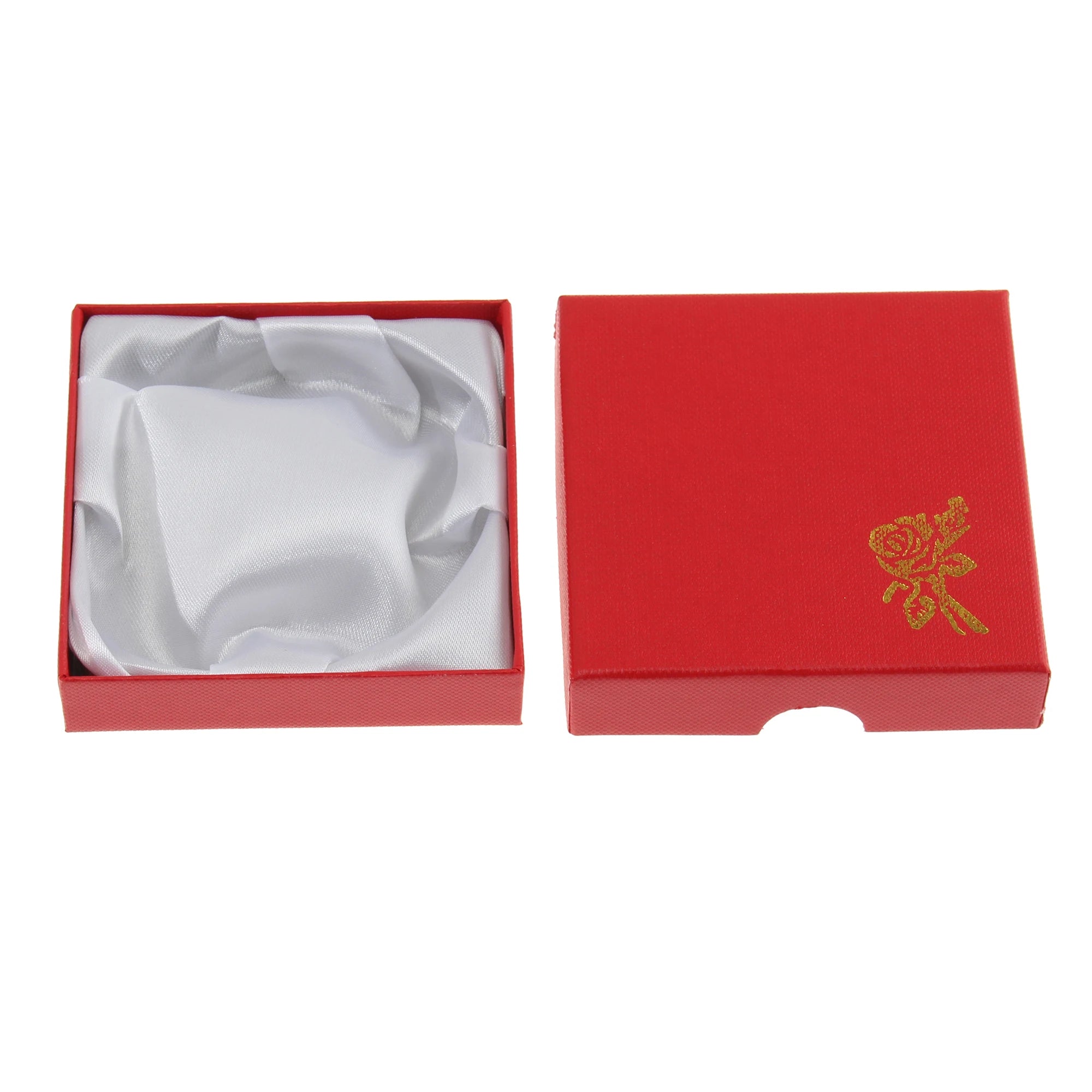 Square Rose Printed Jewelry Packaging Box Bracelet Necklace Storage Case Cardboard Gift Box Jewelry Organizer Case