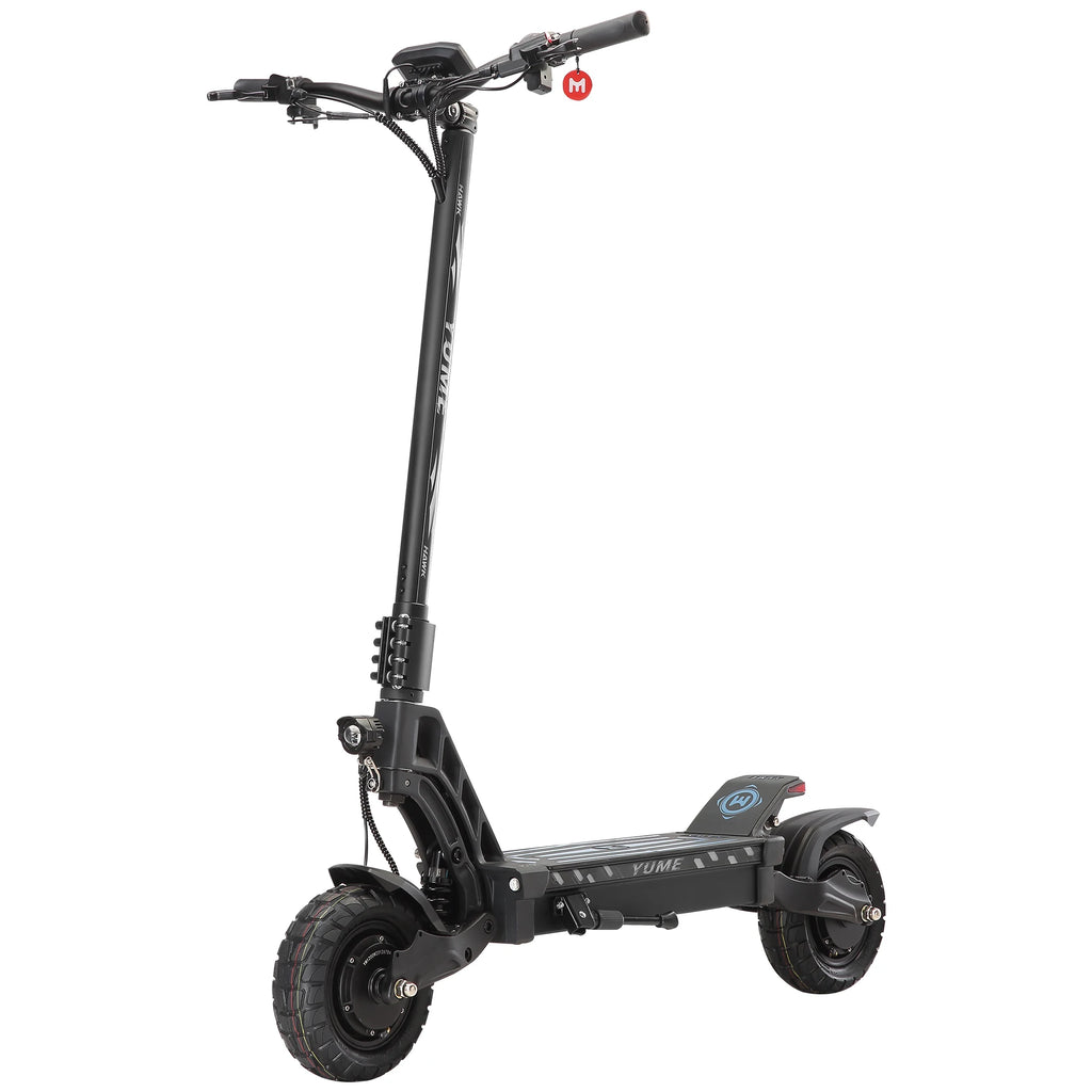 YUME 60v Hawk Dual Motor Electric Scooter 10 Inch Big Wheel 250W Lithium Battery Foldable Kick 70km Range Two-Wheel Vehicle