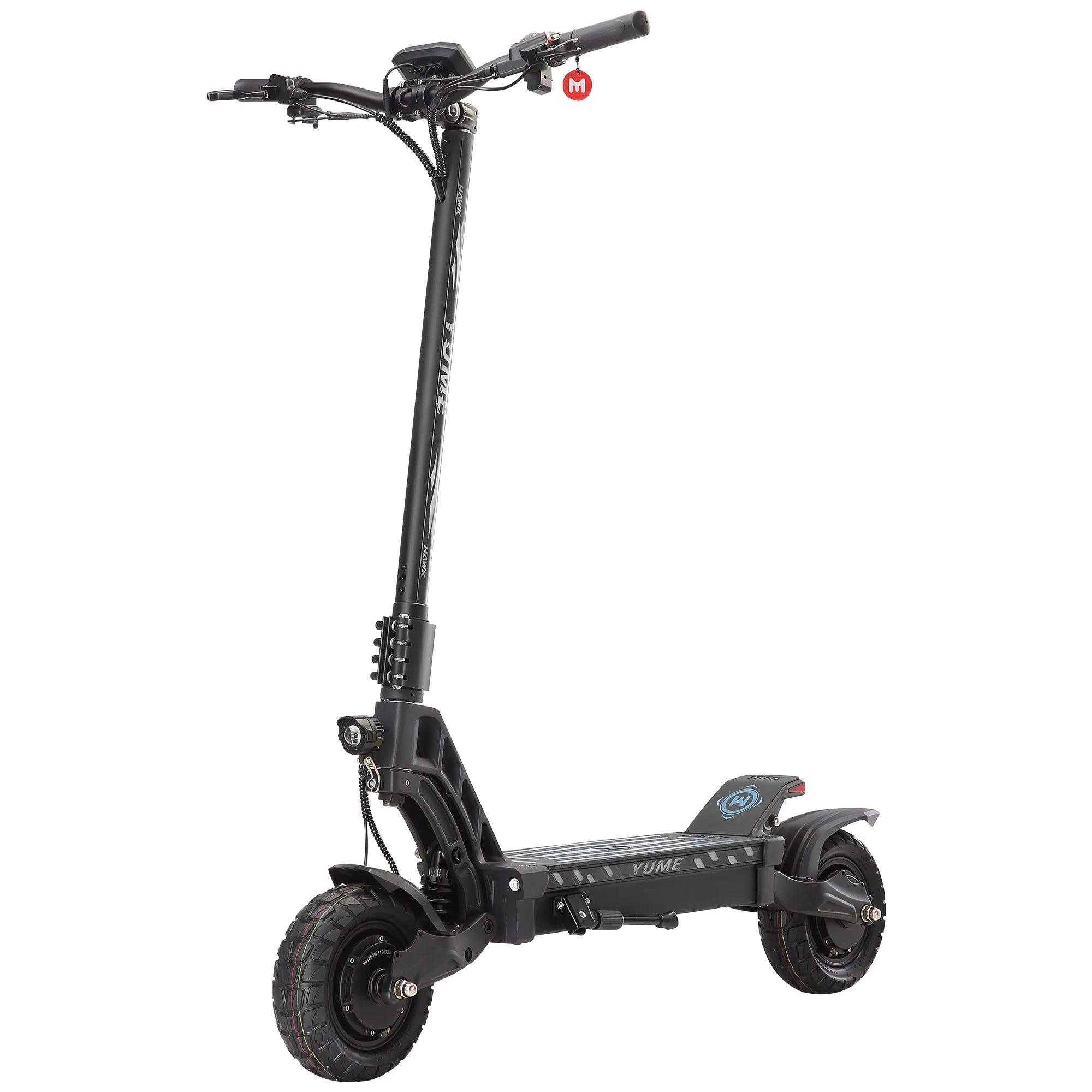 YUME 60v Hawk Dual Motor Electric Scooter 10 Inch Big Wheel 250W Lithium Battery Foldable Kick 70km Range Two-Wheel Vehicle