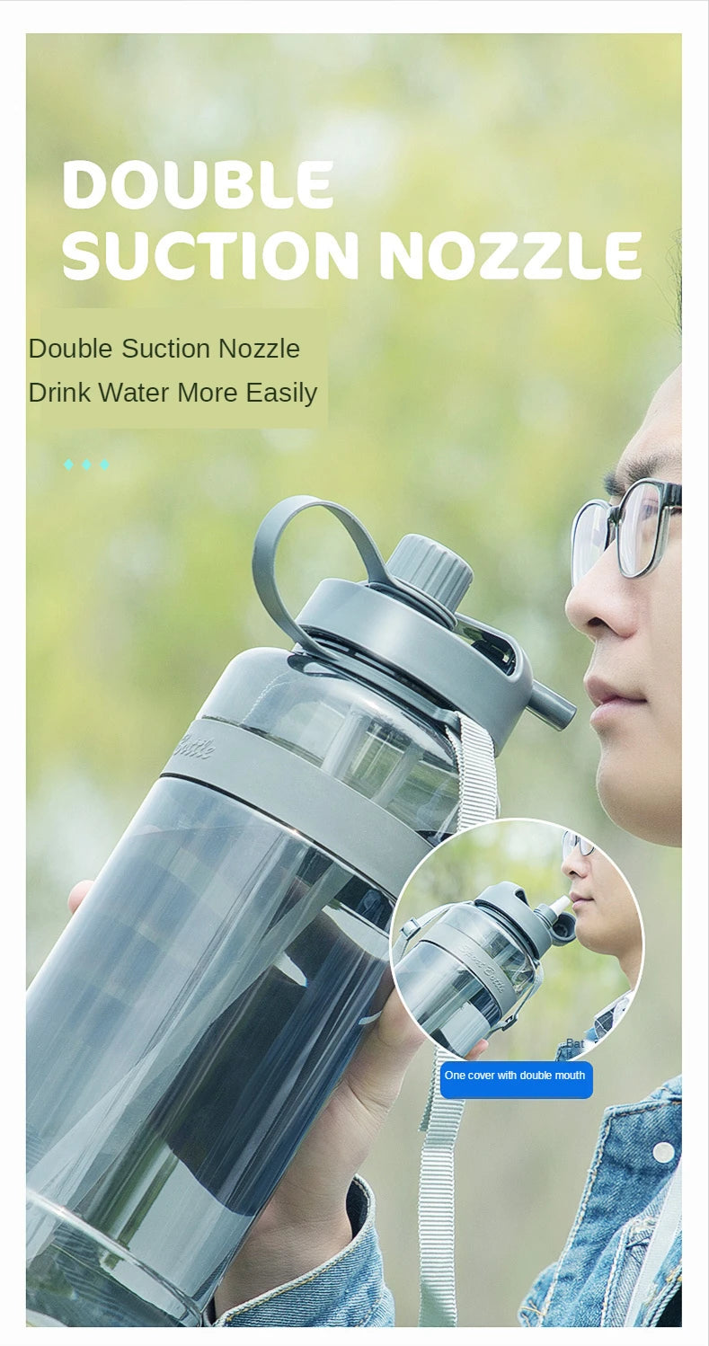 0.7-3L Sports Water Bottle Outdoor Portable Drink Bottle with Handle Drinking Utensils for Man Woman Large Capacity Water Cup