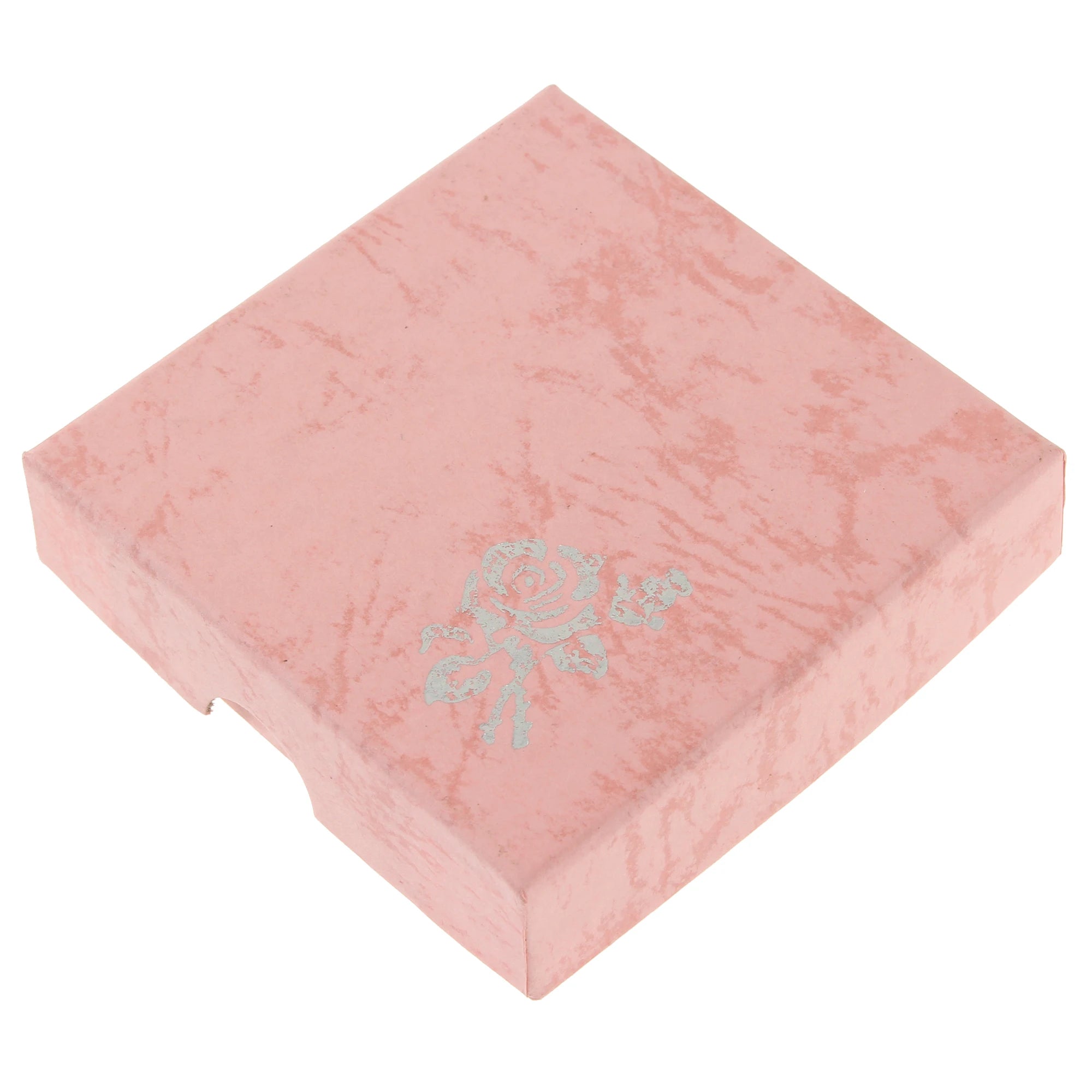 Square Rose Printed Jewelry Packaging Box Bracelet Necklace Storage Case Cardboard Gift Box Jewelry Organizer Case