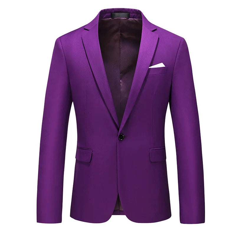 2026 New Men Blazer Coats Casual Business Blazer Jacket Fashion Mens Formal Wedding Blazers Plus Size M-6Xl Solid White Black