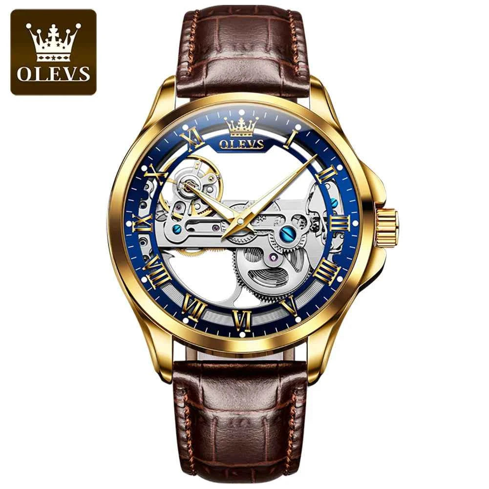 2024 OLEVS 6661 Men's Blue Waterproof Luxury Chronograph Watch - Quartz Relogio Masculino
