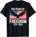 Free Shipping Men's Vintage Solid Blank 250 Years America Anniversary 250th Independence Day Freedom T-Shirt ECO