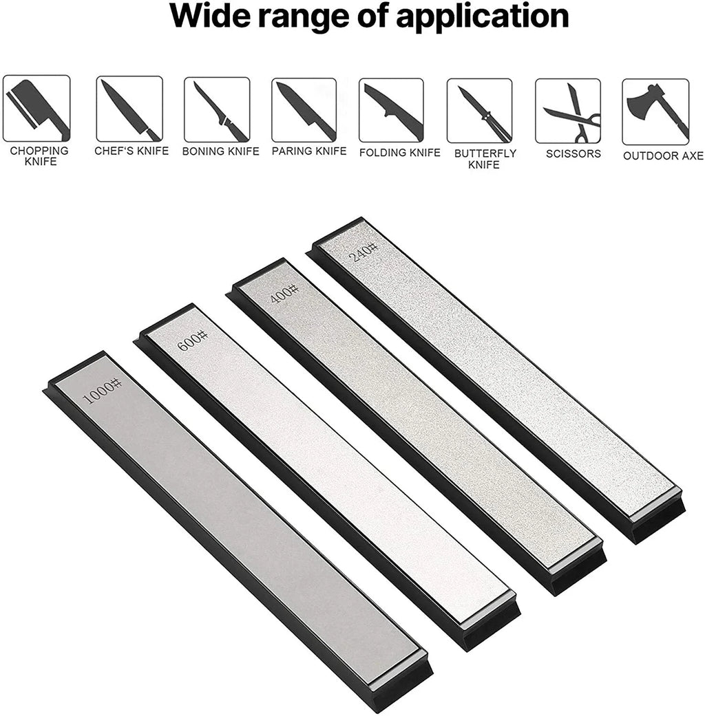 US Local Stock Ships in 24H Free Shipping USA 4x Diamond Stone Set Lot Pocket Knife Sharpener 240 400 600 1000 Grit