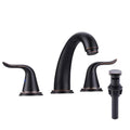 Oil Rubbed Bronze Bathroom Faucet Widespread Basin Faucet 3 Holes Vanity Faucet 2 Handle Basin Tap with Drain and Supply Lines