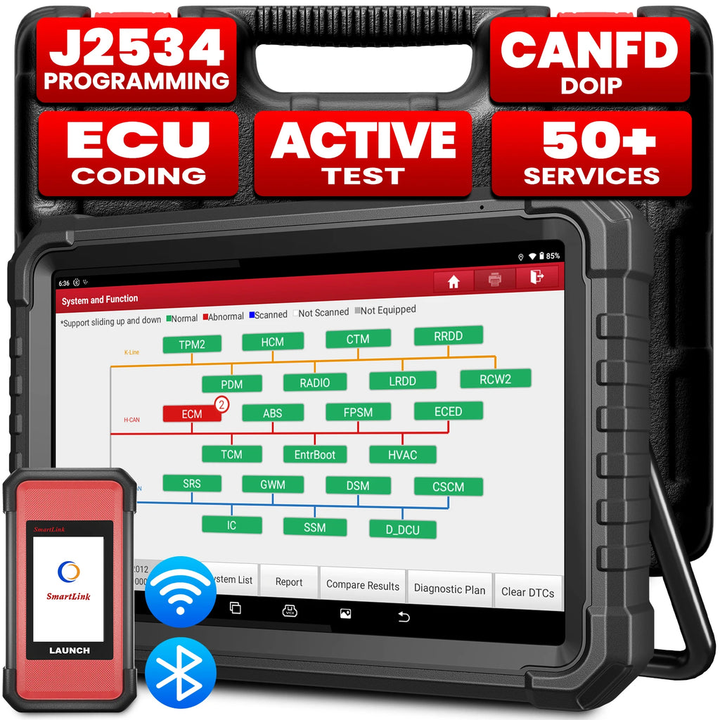EU warehouse diagnostic tool LAUNCH 2026 X431 PRO3S+ Elite J2534 programming SmarLinkC 2.0 bi directional scanner