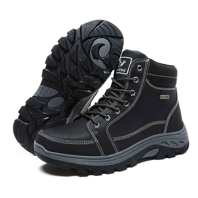 Summer Autumn Winter Outdoor Work Motorcycle Riding for Boots Men's New Fashion Anti Slip Wear-resistant Steel Toe Pure