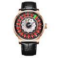 Jacob Player Series Poker Roulette Men's Watch Leather Strap Steel Case Automatic Luminous Mechanical 3ATM Water Analog