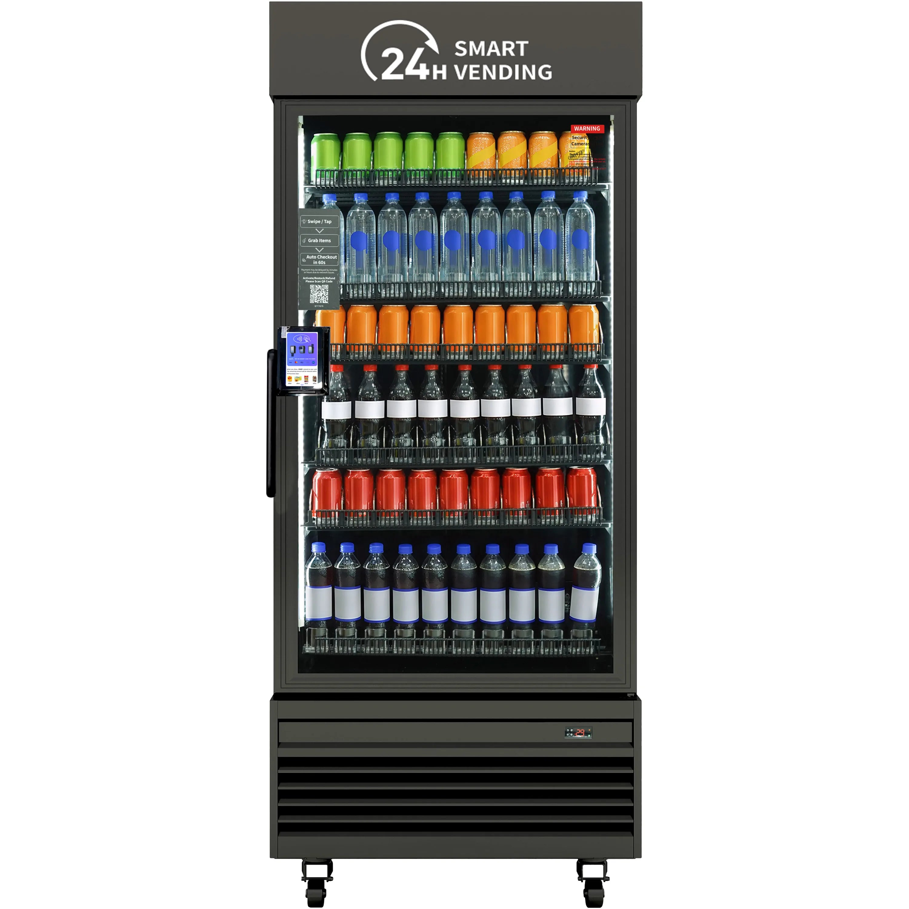 Haha US Local Large Capacity Smart AI Fridge Visual Camera Vegetable Fruit Vending Machine SDK Function 660 MAX Wi-Fi 4G POS