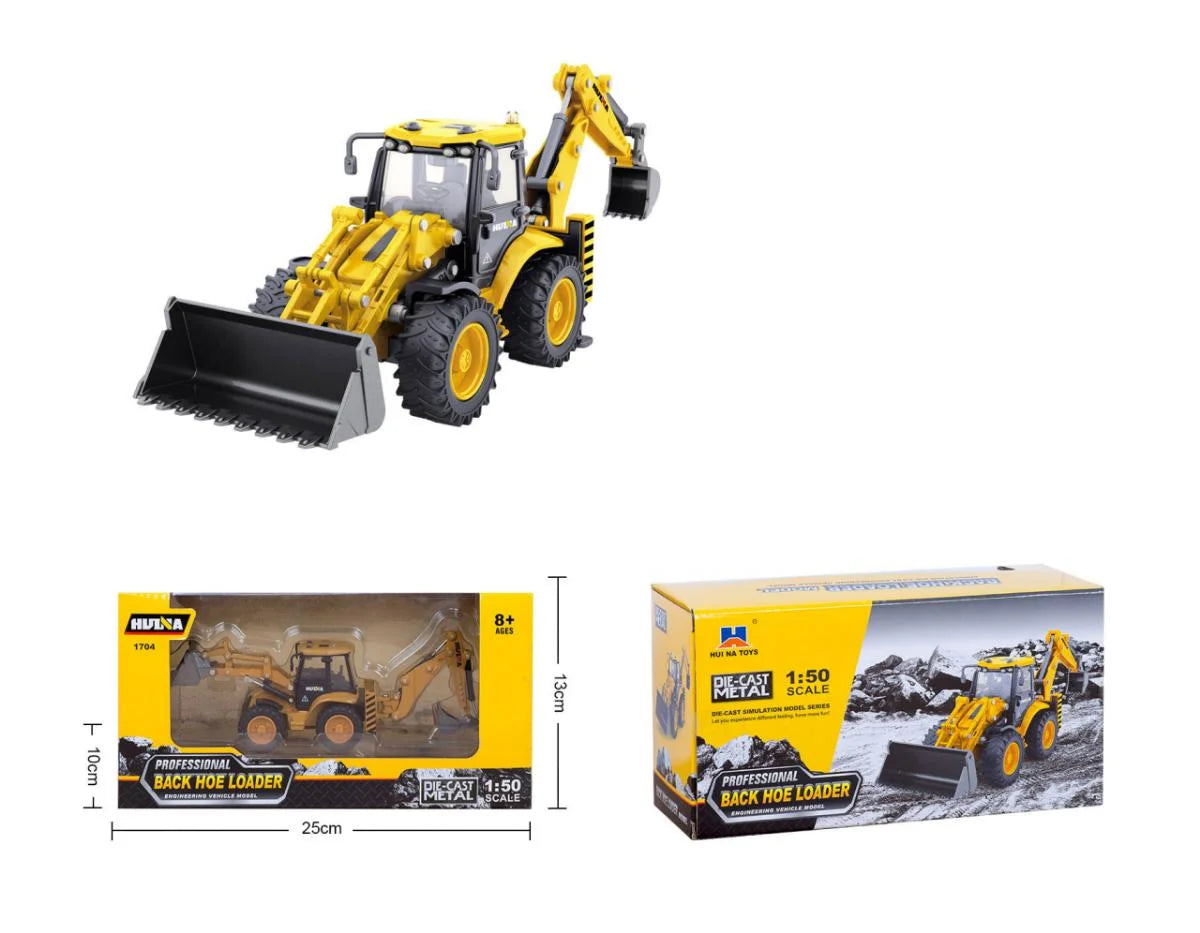 Dropshipping 1/50 Scale Open-Window Huina Static Zinc Alloy Die-cast Construction Model for Over-8-year-old