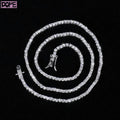 Free Shipping 3mm 4mm Moissanite Tennis Chain Necklace 925 Silver Jewelry Bling VVS Moissanite Chain