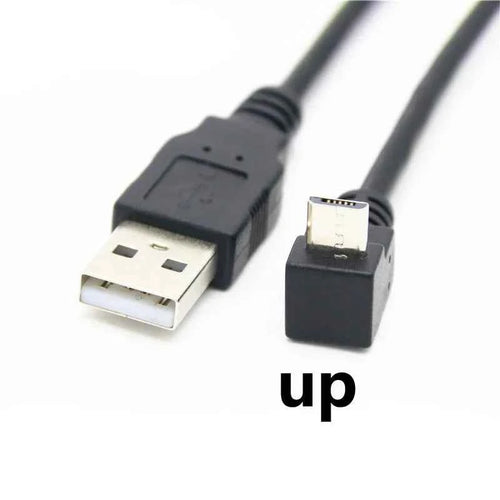 30cm USB 2.0 A Male to Left Right 90 Degree Angle Micro Usb Cable Cord USB Data Cable Adapter Connector Up/Down/Left/Right Style