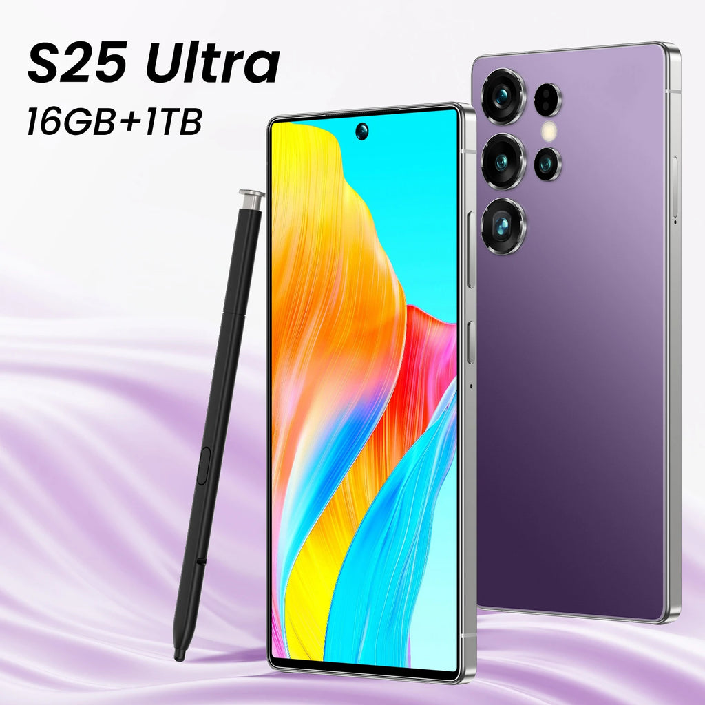 Original Condition S25 ULTRA 5G Cellular Phone 108MP Rear Camera 7.3 Inch Screen 7800mAh Battery Smart Cell Phone Unlocked