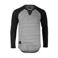 TD ZIMEGO Men's Henley V-Neck T-Shirts Long Sleeve Raglan Contrast Design