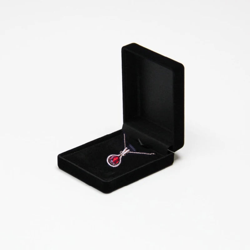 Wholesale Pendant Necklace Chain Storage Package Gift Box Soft Black Blue/Red/Velvet Casket Long Earrings Jewelry Organizer Box