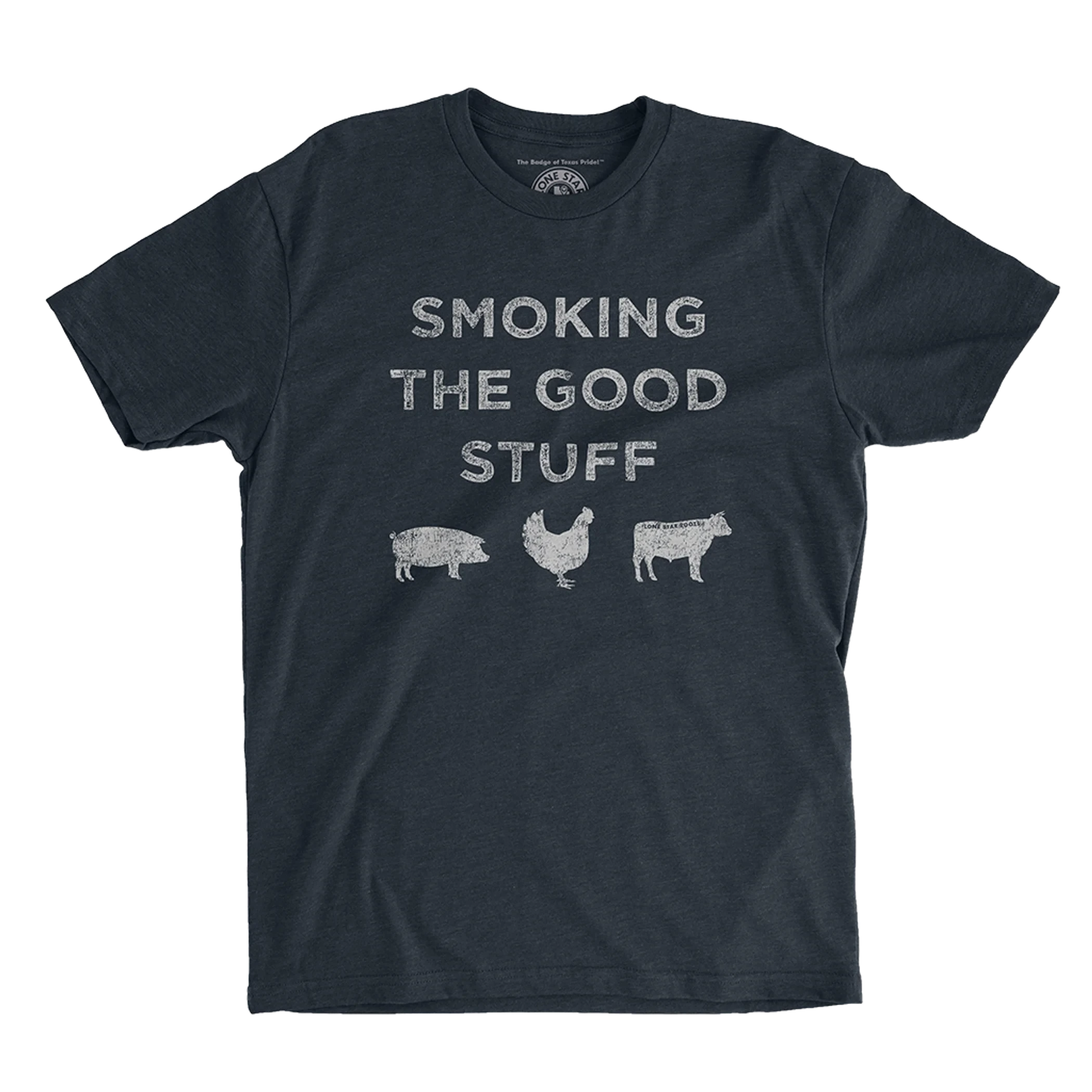 TD Smoking the Good Stuff Solid T-Shirt 220g Fabric Weight Screen Print 240g Compressed Printed T Shirts