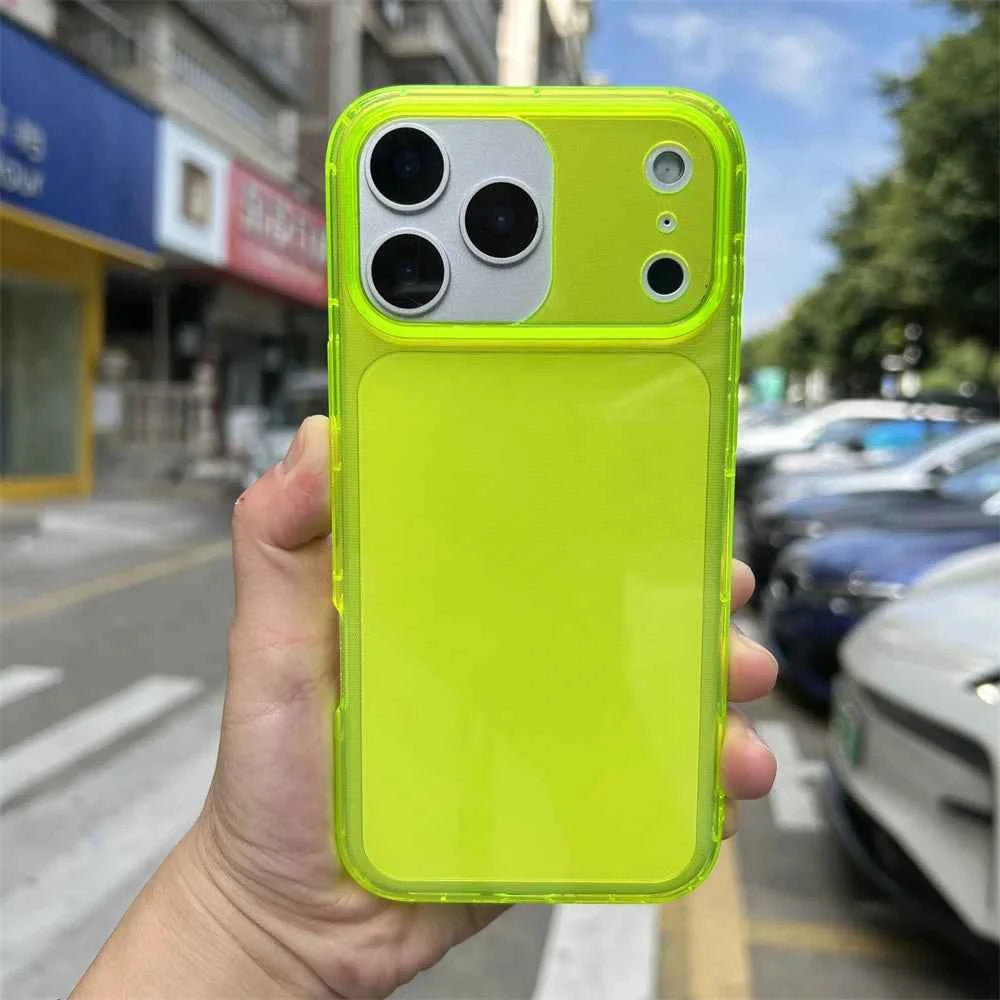 Luminous Neon clear Fluorescent Neon Tpu Silicone Shockproof Phone Cases for iphone 12 13 14 15 16 17 air Pro Max Plus