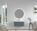 Free Shipping USA Homein Grey Bathroom Vanity with Soft Close Ceramic Sink Floating US Warehouse Dropshipping Free  Exchange