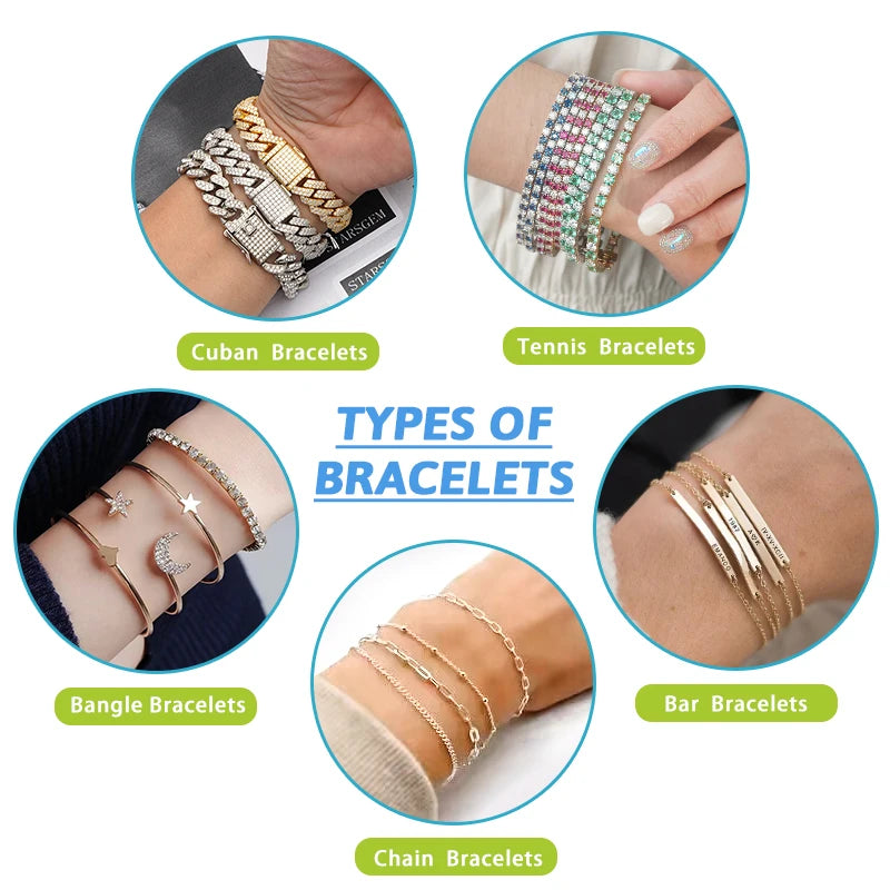 Luxury 14K Gold Lab Diamond Beaded Bracelet Trendy Customized Fashion for Men and Women