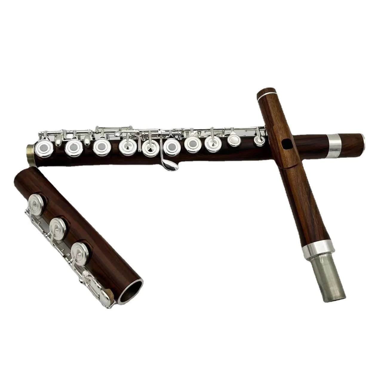 Mahogany Flute Instrument Professional Adult General Play 17-hole Open Hole B-tail C Key MGWT
