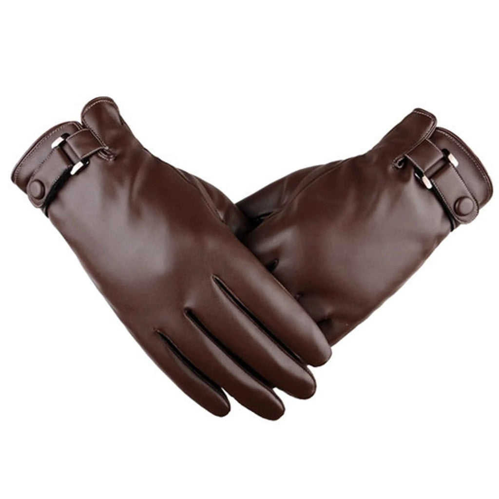 TD Autumn Warmth Stylish Vegan Leather Touch Smart Gloves Winter Gloves Sheepskin Deerskin Lambskin for Daily Outdoor Ski Party