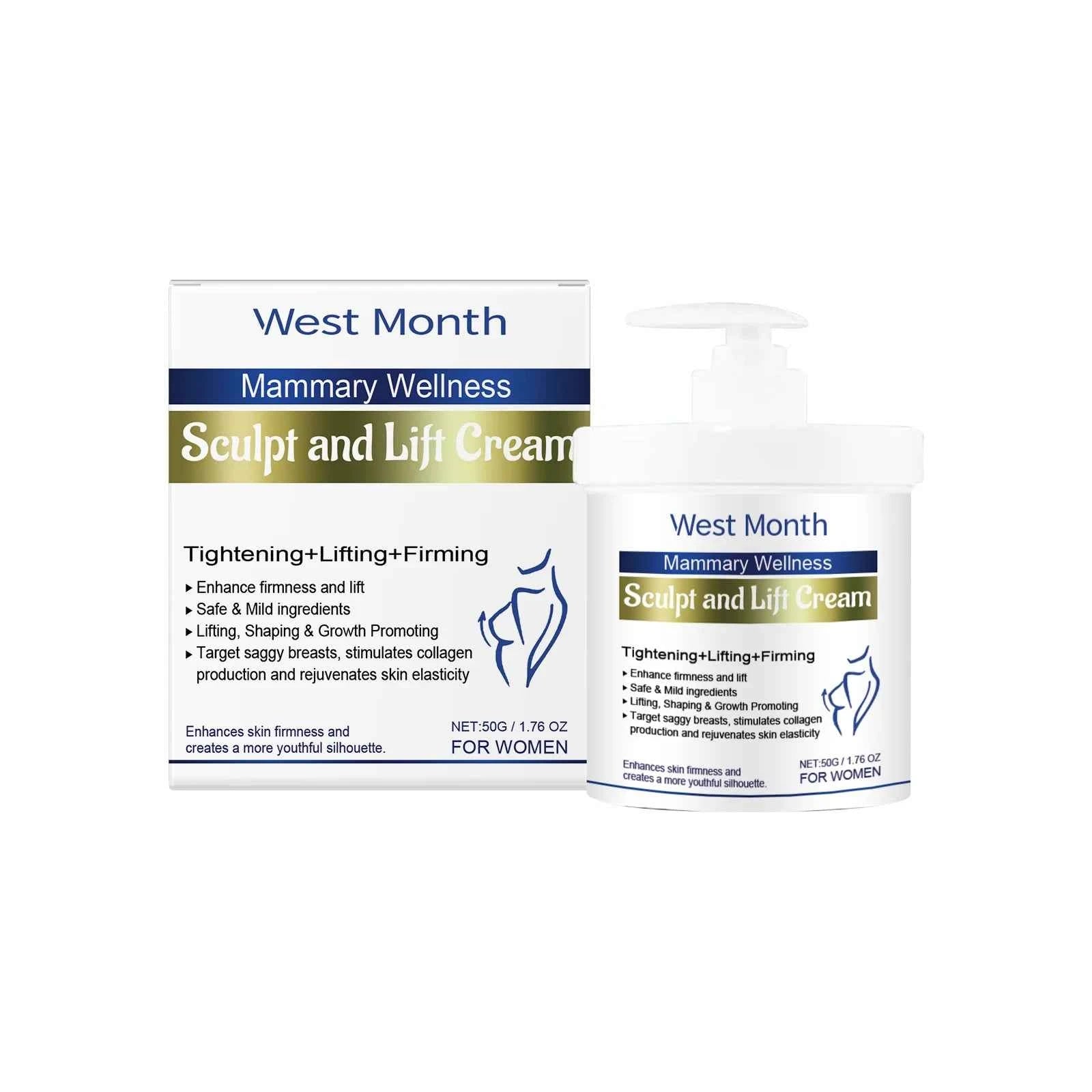 West&Month Gentle Lifting Elastic Breast Care Cream Hydrating and Firming Breast Massage Cream