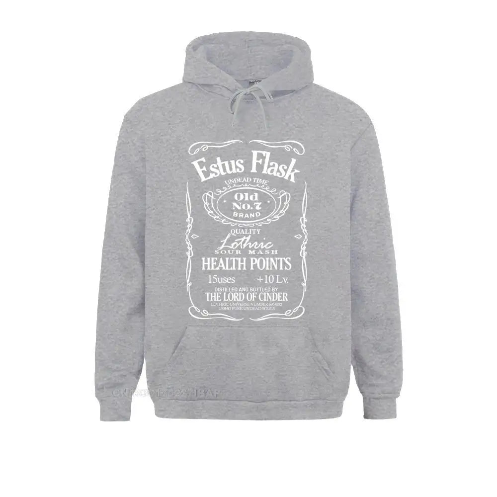 Men's Dark Souls Estus Flask Harajuku Hoodies Game Knight Weapons Drink Sportswear Men Christmas Streetwear Jacket Sweater