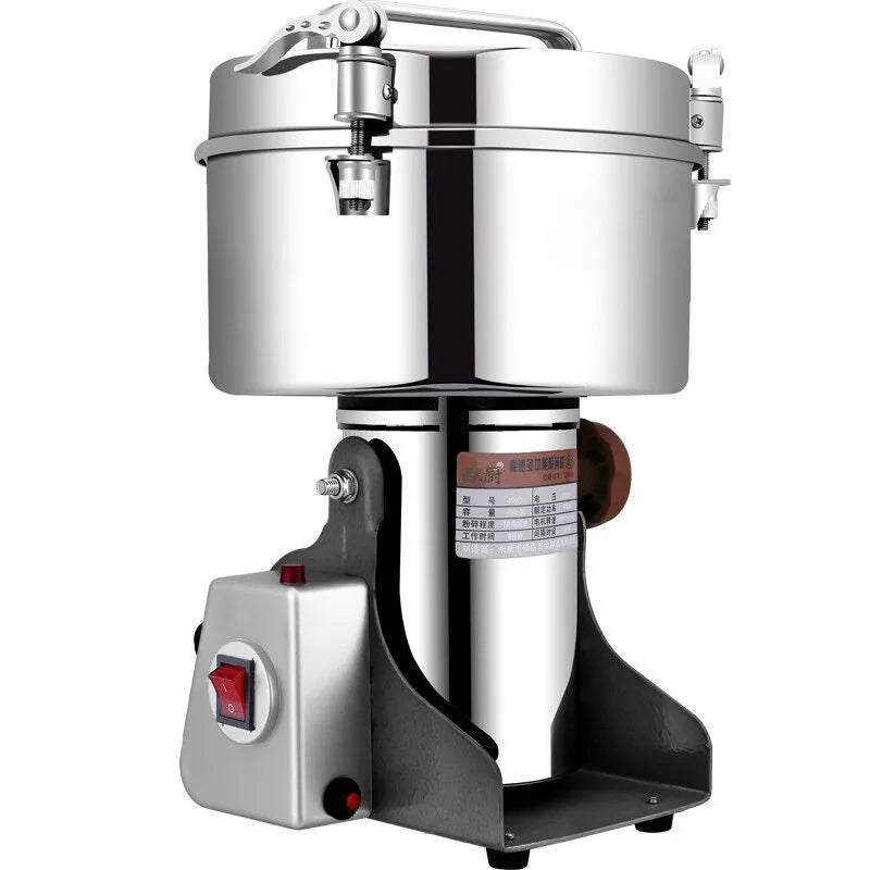 4500G 4500W Coffee Grinder 430 Stainless Steel Commercial Medicine Flour Powder Crusher Powder Crusher High Speed Intelligent