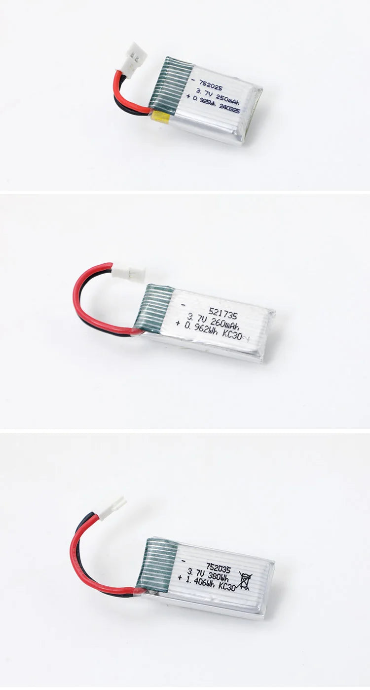 802555 3.7V 800mAh Lipo Battery 25C Helicopter H12C F181 F187 F163 Drone Rechargeable Lithium Battery