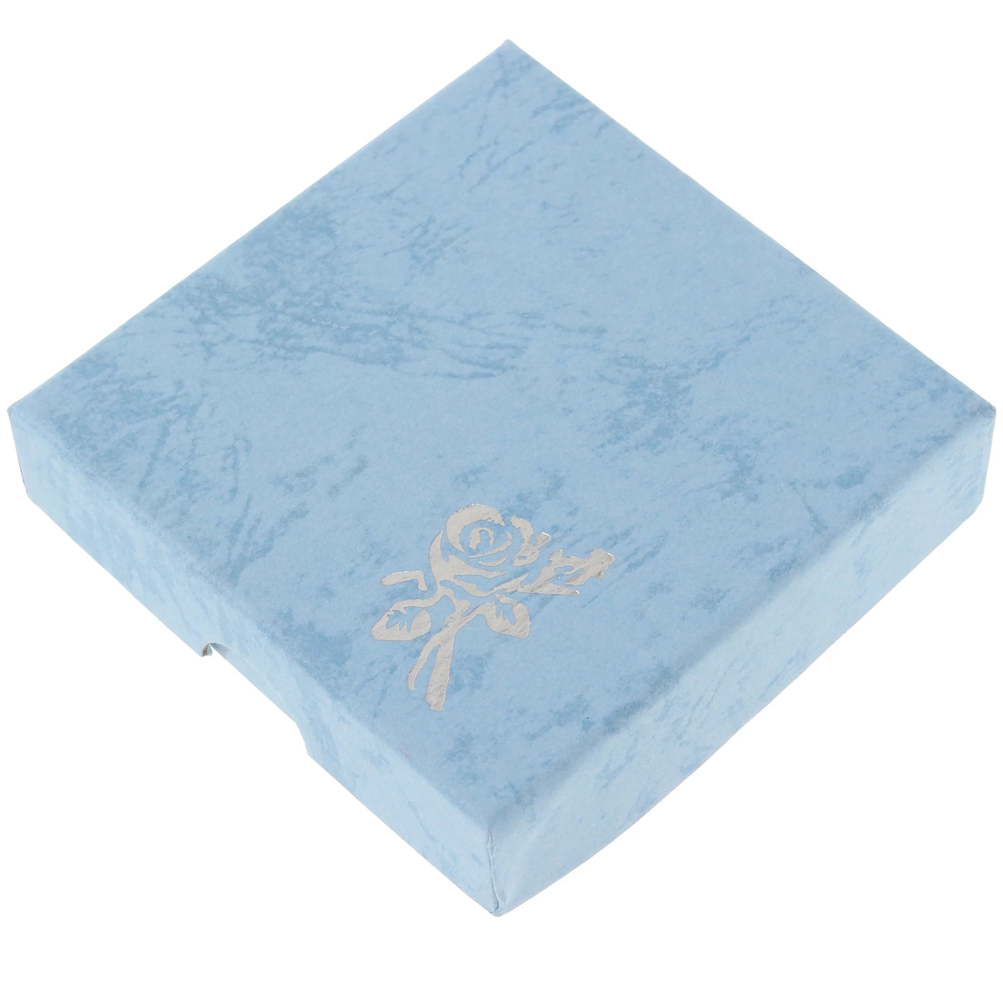 Square Rose Printed Jewelry Packaging Box Bracelet Necklace Storage Case Cardboard Gift Box Jewelry Organizer Case