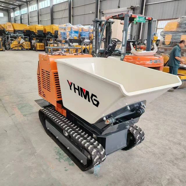 New Arrival Home Use Mini Loader 1200kg Hydraulic Tracked Dump Self-Loading Farm Garden Mini Dumper with Pump Core Component