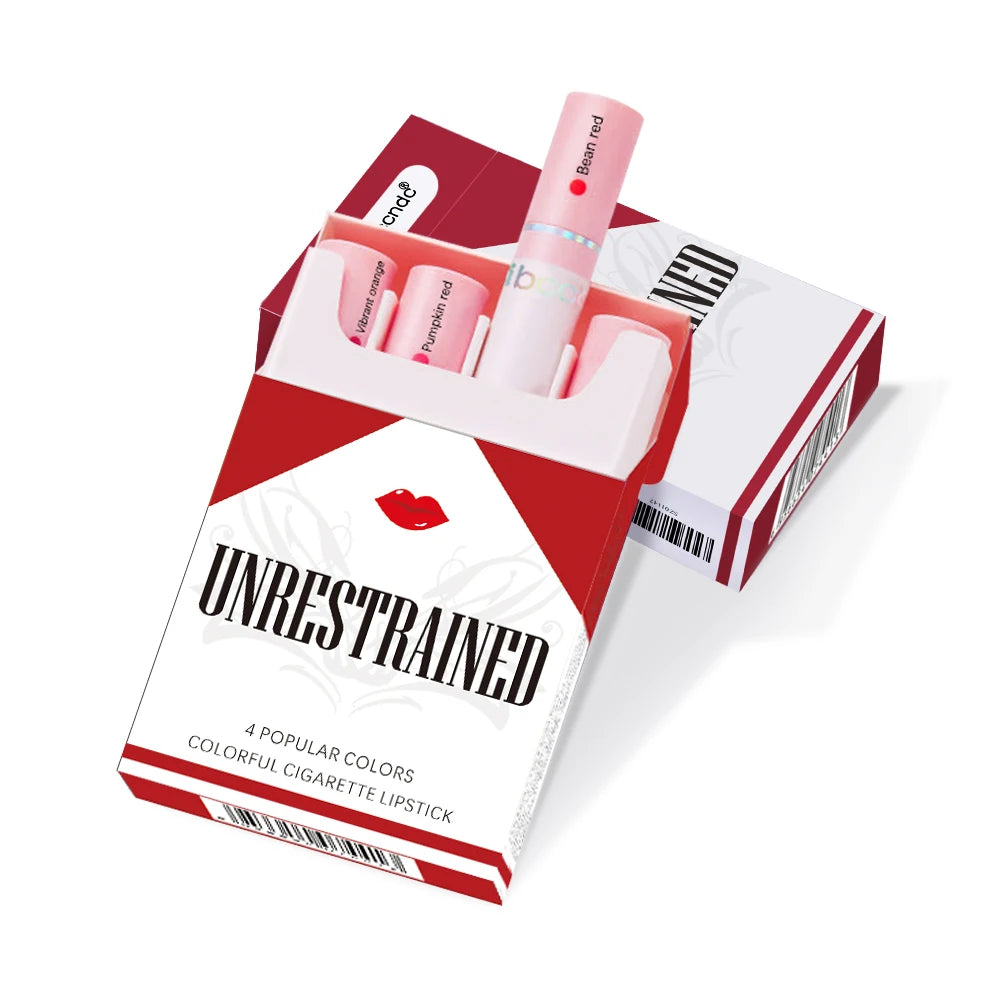 4-Color Matte Waterproof Lipstick Set – Long-Wearing