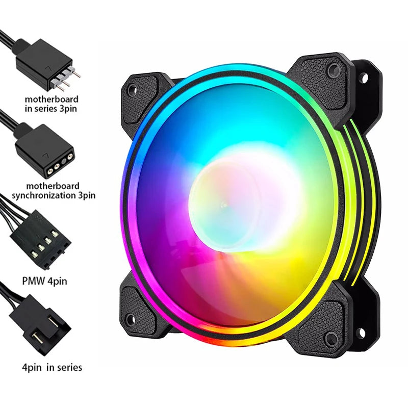 Lovingcool Customize Logo Computer Case PC Cooling Fan 120mm ARGB Case Cooler Fan RGB 120mm Ventiladores Pc