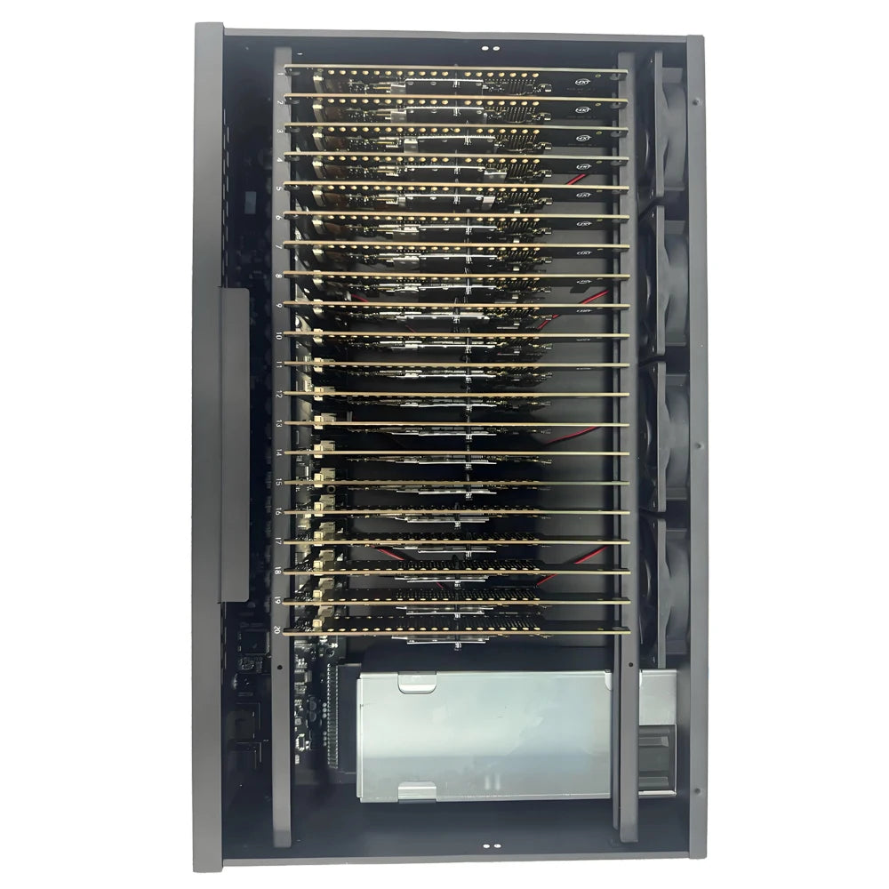 P30 Box Case HUB WiFi OTG Dual Cut Phone Case with Built-in Fans 20 Port Shell Motherboard Complete Set 110-240V Power Supply