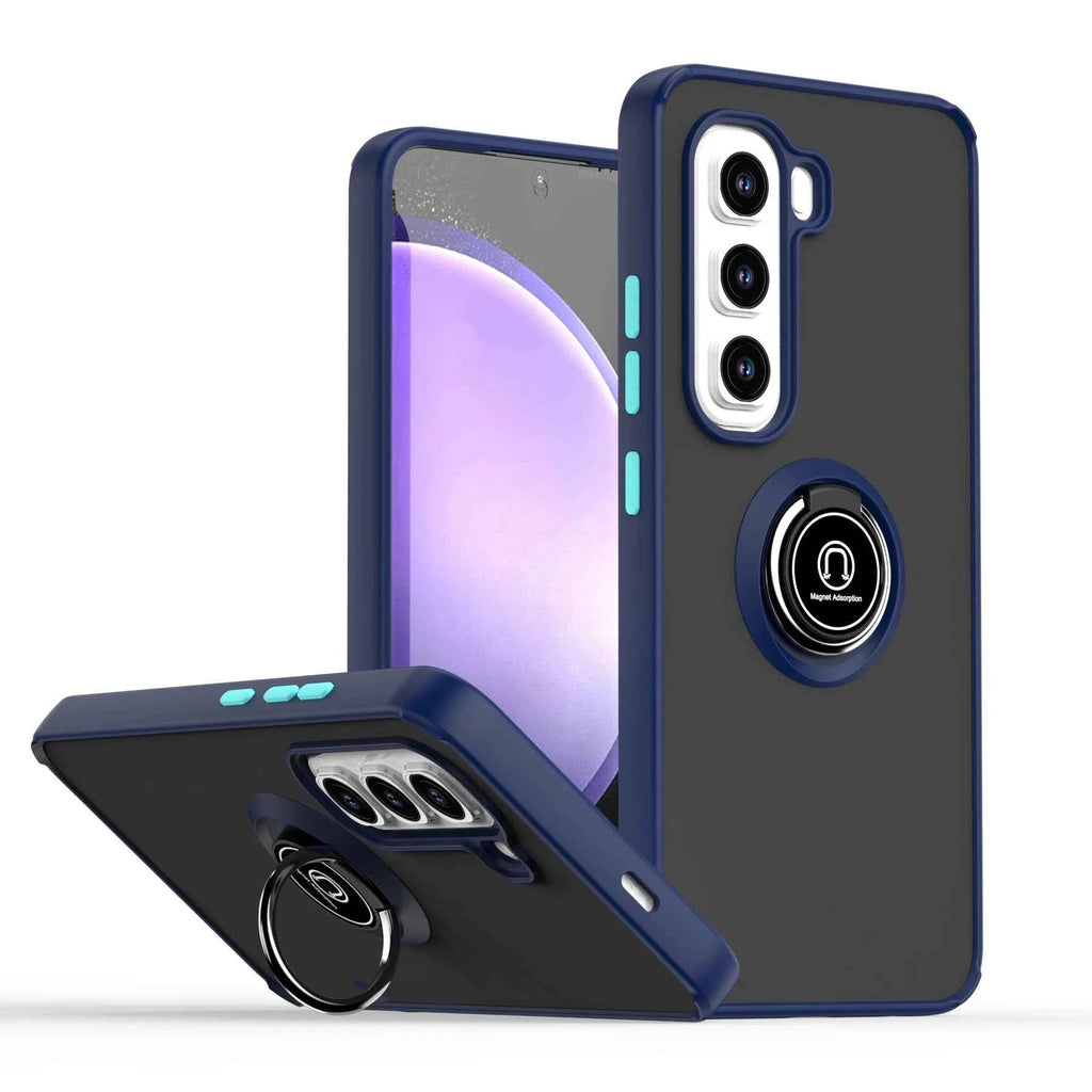 Contrast Color Phone Covers Magnetic Mobile Phone Cases With Ring Stand for Infinix Hot50 30i Hot 20Play 11 10 12 40Pro