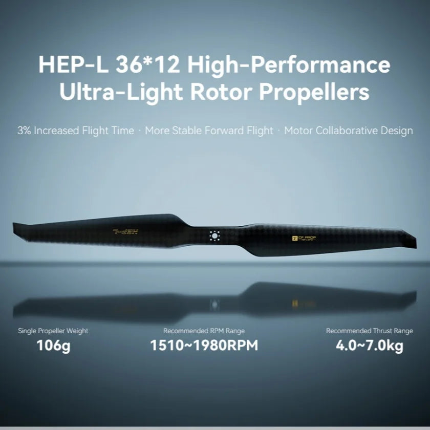 T-MOTOR HEP-L 36*12 Original High Quality Wholesale Fast Delivery Carbon Fiber VTOL PROP 36inch UAV Aircraft Propeller