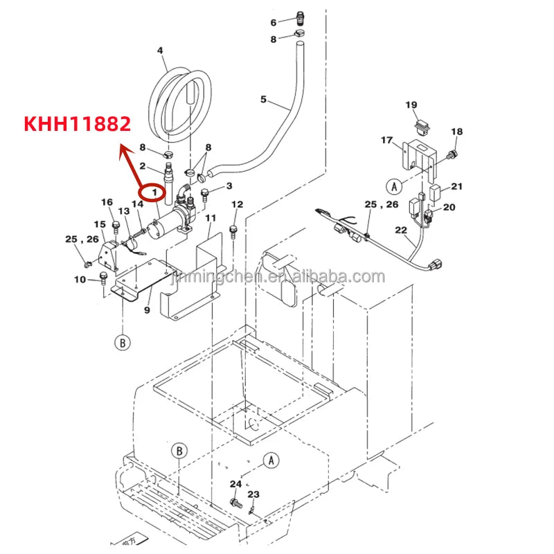 Genuine Excavator Parts Fuel Pump KHH11882 481189541 47758025 for CX130B CX210B CX240B CX360B CX470B