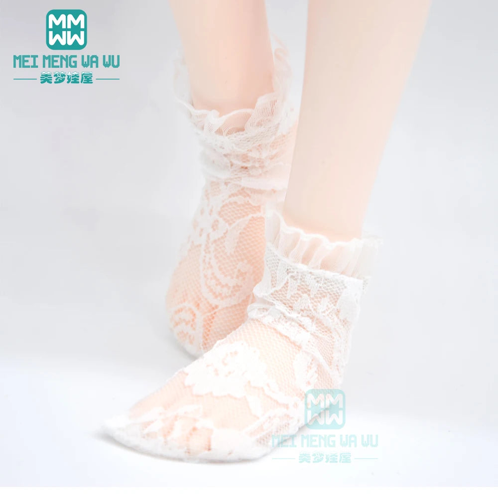 BJD Accessories for 1/3 BJD SD DD Doll Fashion Striped Socks, Reticulated Stockings, Lace Stockings