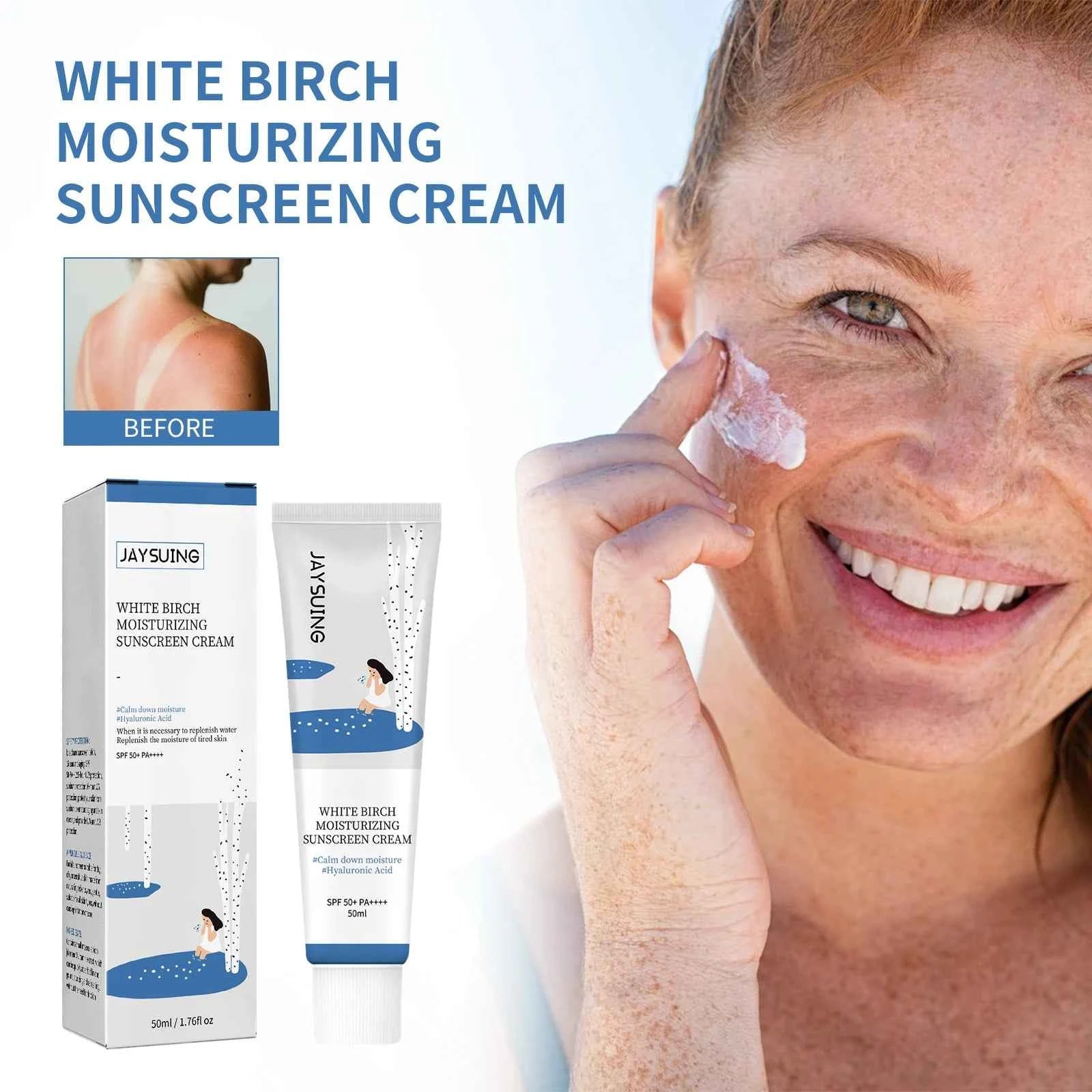 Jaysuing Oil Control Cream Refreshing Anti-Aging UV Protection Sunscreen with Skin Protection for Daily Use