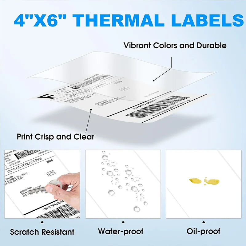 High Quality Custom Adhesive Stickers 500Labels/Roll*2 for Product Packaging Overseas Stock with Free Shipping