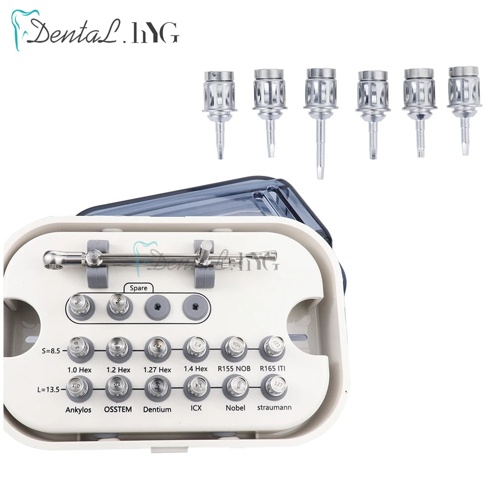 Fast ShipDental Universal Implant Torque Screwdriver Wrench Prosthetic Restoration Ratchet Kits Dentistry Implant Tool 10-70NCM