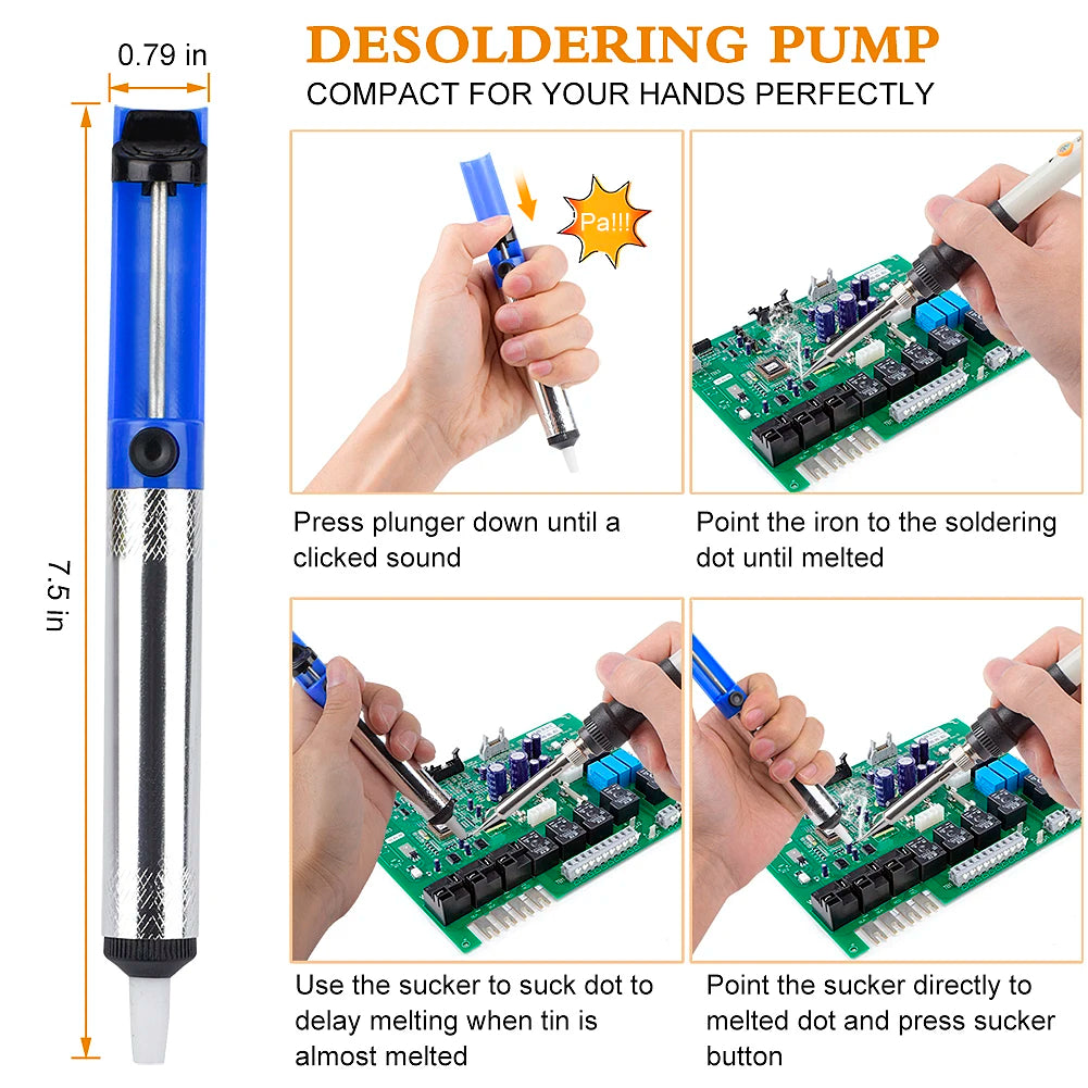 JCD Electric Soldering iron 80W 220V LCD Digital Display Adjustable temperature multimeter soldering iron kit Welding solder908S