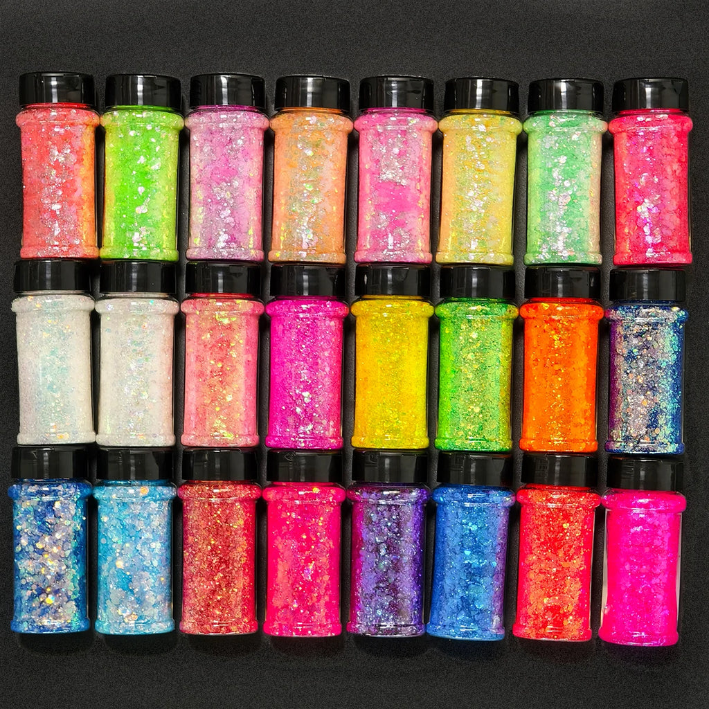 US Warehouse High Bright Glitter Set Free Shipping High Quality Polyester Hexagon Glitter Powder for Resin Crafts Nail