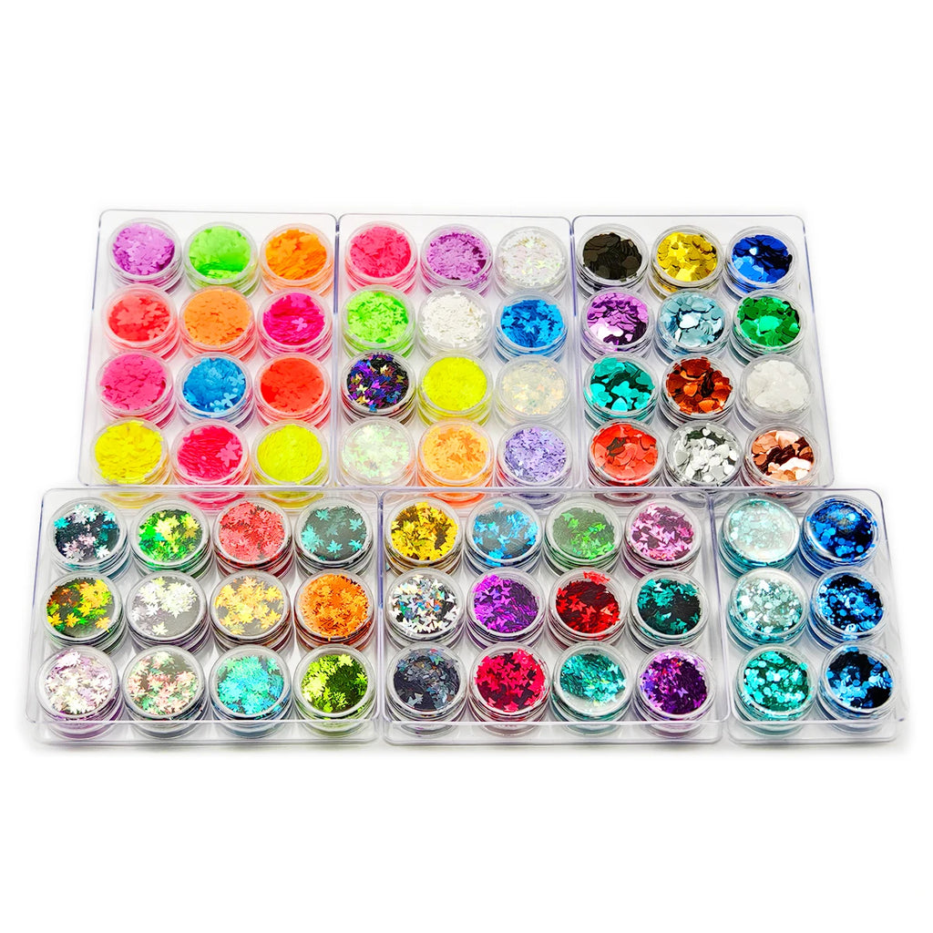 US Warehouse High Bright Glitter Set Free Shipping High Quality Polyester Hexagon Glitter Powder for Resin Crafts Nail