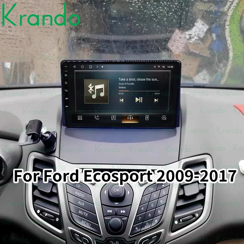 Krando 9" Car Stereo Android for Ford EcoSport Fiesta 2009 - 2017 Android Auto Head Unit Support Wireless Carplay 4G WIFI GPS