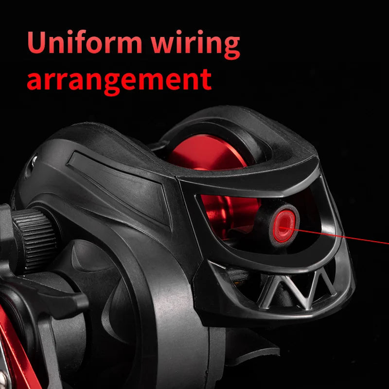 Roblinos AC-2000 Left Hand Baitcasting Reel Graphite Body 7.2:1 Gear Ratio Waterdrop Design