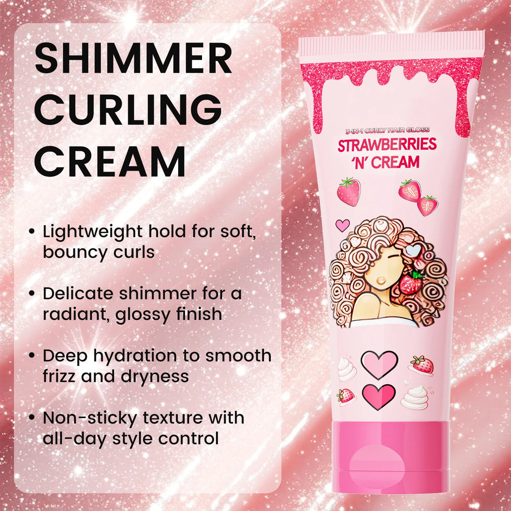 Free Shipping 3 in 1 Hair Styling Cream Curl Shine Enhancer Lightweight Moisturizer Nourishing Definition