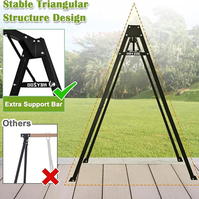 Zoshine Sturdy Load-Bearing Multifunctional Metal Swing Set | Ideal for Courtyard, Terrace & Outdoor Leisure